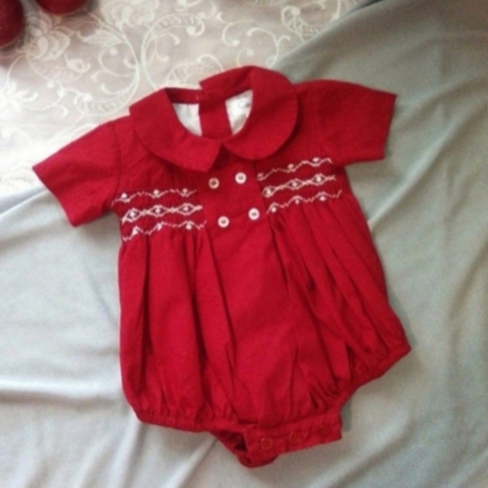 Classic Red Baby Romper